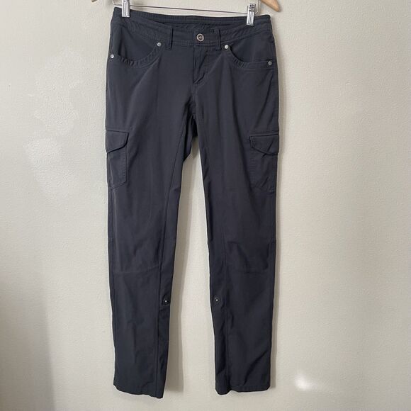 Kuhl Freeflex Roll-Up Pant Womens 4 Dark Grey Hiking Outdoors Activewear UPF - Picture 1 of 16